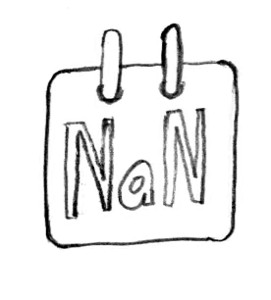 A calendar showing NaN