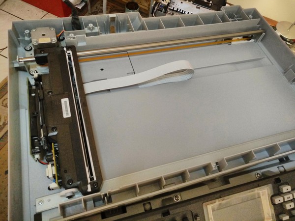 Laser printer scanner assembly